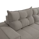 Ver imagem 6 de Sofá Retrátil e Reclinável 2 Lugares Dorian 235cm em Suede Cinza