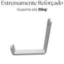 Ver imagem 6 de 6 Suportes Design Gancho Multiuso Mangueira Escada Organização Externa Fixação de Parede Branco
