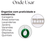 6 Suportes Design Gancho Multiuso Mangueira Escada Organização Externa Fixação de Parede Branco - 8