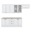 Ver imagem 1 de Cozinha Modulada Americana 6 Peças Branco Hp com Tampo Calcare – Henn