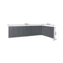 Ver imagem 6 de Conjunto Cabeceira Painel Estofada com Lateral para Cama de Solteiro Veludo Cinza 0,90 X 1,88