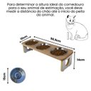 Ver imagem 2 de Comedouro Elevado Pet Triplo Gato Mdf Linha Básica - Amadeirado