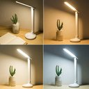 Ver imagem 4 de Luminária Mesa Touch Screen LED Recarregavel Aticulada Abajur 30 LEDs 3 Funçoes Escritório Leitura