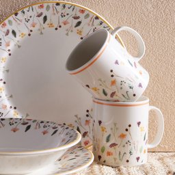 Conjunto 4 Canecas Chá Cerâmica Ashley 318ml Amarelo - 6