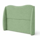 Ver imagem 4 de Cabeceira para Cama Box Estofada Persa 140cm Boucle Verde Claro Linha Premium Pés em Sapatas
