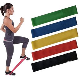 Kit 5 Mini Elásticas Alongamento Pilates Yoga Exercícios Condicionamento Físico Relaxamento - 2