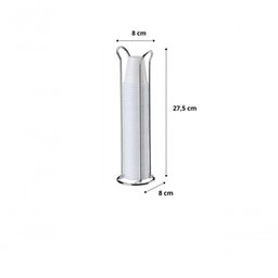 Suporte Cromado Porta 50 Copos Descartáveis 50/80ml Future 1149 - 2