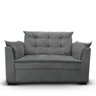 Sofá 2 Lugares para Sala Moderno Confortável Ágata Suede Cinza - 1