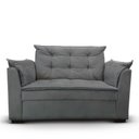 Ver imagem 1 de Sofá 2 Lugares para Sala Moderno Confortável Ágata Suede Cinza