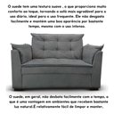 Ver imagem 5 de Sofá 2 Lugares para Sala Moderno Confortável Ágata Suede Cinza