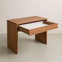 Ver imagem 4 de Kit 2 Peças Escrivaninha e Estante Prateleiras Freijó Ripado Marrom