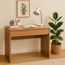 Ver imagem 5 de Kit 2 Peças Escrivaninha e Estante Prateleiras Freijó Ripado Marrom