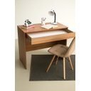 Ver imagem 3 de Kit 2 Peças Escrivaninha e Estante Prateleiras Freijó Ripado Marrom