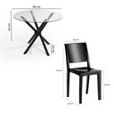 Ver imagem 3 de Conjunto Mesa Redonda Tubular 4 Cadeiras Hydra Plus Preto