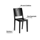 Ver imagem 4 de Conjunto Mesa Redonda Tubular 4 Cadeiras Hydra Plus Preto