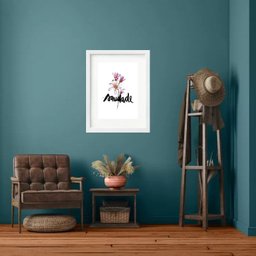 Quadro Floral Saudade - 60x48cm:madeira Branca - 2