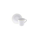 Ver imagem 3 de Conjunto Xícara e Pires Chá Filetado Tramontina Elisa em Porcelana com Borda Dourada 185 Ml 2 Peç