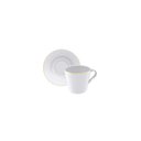 Ver imagem 1 de Conjunto Xícara e Pires Chá Filetado Tramontina Elisa em Porcelana com Borda Dourada 185 Ml 2 Peç