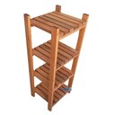 Ver imagem 3 de Estante Modular 4 Prateleiras Madeira Maciça 90x34x30 Cm Neonx:verniz Mogno Uv