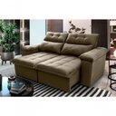 Ver imagem 1 de Sofá Retrátil Reclinável Verona 2,00m Suede Velut Bege Molas no Assento - King House
