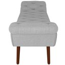 Ver imagem 4 de Puff Recamier Decorativo com Tachas 140cm Santorini Linho Cinza