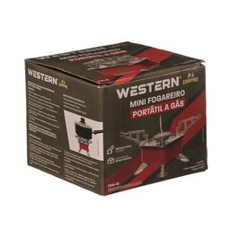 Mini Fogareiro Portátil Camping Á Gás 1 Boca Inox Automático Western - 7