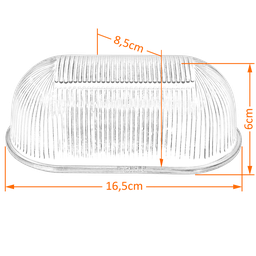Kit 3 Vidros Oval para Luminaria Tartaruga Tradicional - 2