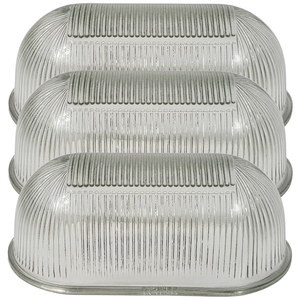 Kit 3 Vidros Oval para Luminaria Tartaruga Tradicional