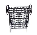Ver imagem 6 de Estante Artesanal de Ferro Quatro Prateleiras Modelo Rococó Libertas Rosas Artesanato