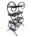 Ver imagem 4 de Estante Artesanal de Ferro Quatro Prateleiras Modelo Rococó Libertas Rosas Artesanato