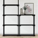 Ver imagem 3 de Estante Plástica Poly com 5 Prateleiras Preto 70x35x167cm - 10111138020 - I'm In Home Estante Plásti