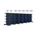 Ver imagem 2 de Kit 6 Gôndolas New Premium 2,02m Preta Centro 80/60 + Ponta 40/30