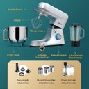 Ver imagem 4 de Cooklee Batedeira 6-em-1, 8.5qt, Multiuso, Aço Inox, Prata