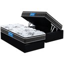 Ver imagem 1 de Cama Box Baú Solteiro: Colchão Espuma Probel D40 Guarda Costas Premium Hiper Firme Euro Pillow + Bas