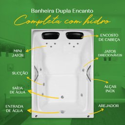 Banheira Dupla Encanto Completa com Hidro - 4