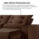 Ver imagem 6 de Sofá 3 Lugares Retrátil e Reclinável Veludo 250cm x 105cm Suíça Marrom