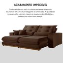 Ver imagem 7 de Sofá 3 Lugares Retrátil e Reclinável Veludo 250cm x 105cm Suíça Marrom