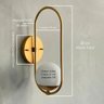 Arandela Luminária de Parede Moderna Oval Dourado com Vidro Globo 12cm Decoração Iluminação Casa - 3