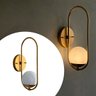 Arandela Parede Moderna Oval com Vidro Globo para Casa e Sala, Quarto, Cabeceira de Cama, Lavabo - 2