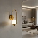 Ver imagem 1 de Arandela Luminária de Parede Moderna Oval com Vidro Globo 12cm Decoração Iluminação Casa Sala Quarto