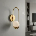 Ver imagem 2 de Arandela Luminária de Parede Moderna Oval com Vidro Globo 12cm Decoração Iluminação Casa Sala Quarto