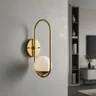 Arandela Luminária de Parede Moderna Oval com Vidro Globo 12cm Decoração Iluminação Casa Sala Quarto - 2
