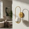 Arandela Luminária de Parede Moderna Oval com Vidro Globo 12cm Decoração Iluminação Casa Sala Quarto - 3