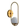 Arandela Parede Moderna Oval com Vidro Globo para Casa e Sala, Quarto, Cabeceira de Cama, Lavabo - 4