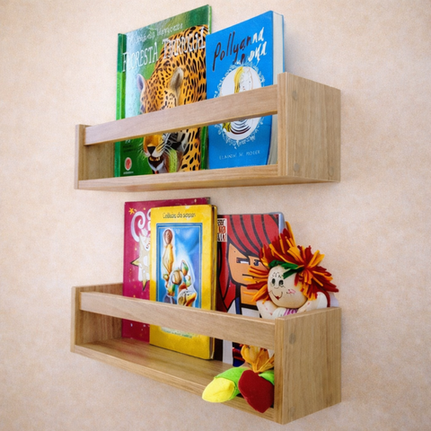 Kit com 4 Prateleiras de Cozinha Estante de Tempero Nicho de Parede MDF Madeira 55cm