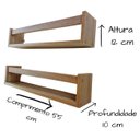 Ver imagem 4 de Kit Com 4 Prateleiras De Cozinha Estante De Tempero Nicho De Parede Mdf Madeira 55cm