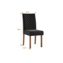 Ver imagem 3 de Conjunto Sala de Jantar Mesa Louise 160cm Tampo Vidro/mdf com 6 Cadeiras Dália