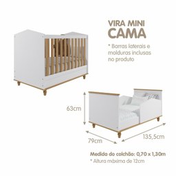 Berço Mini Cama Bala de Goma Espresso Móveis - 6