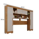 Ver imagem 4 de Guarda-roupa Casal Modulado Odin Premium com Pés 4 Portas Cinamomo/ Off White - Pnr Móveis