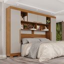 Ver imagem 1 de Guarda-roupa Casal Modulado Odin Premium com Pés 4 Portas Cinamomo/ Off White - Pnr Móveis